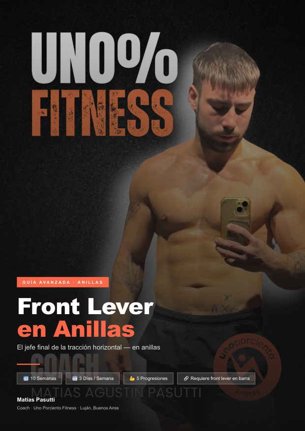 Portada de Front Lever en Anillas