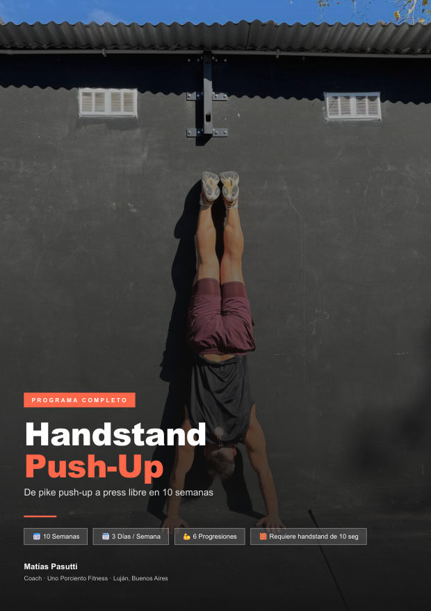 Portada de Handstand Push-Up desde Cero